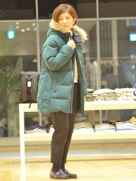 「Bshop（ビショップ）のアイテム」を使った、BSHOPみなとみらいスタッフさん（レディース・155cm）の秋コーディネート