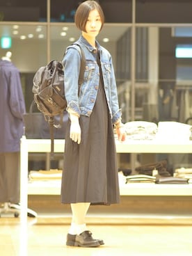 「orSlow（オアスロウ）のアイテム（ジャケット/アウター）」を使った、BSHOPみなとみらいスタッフさん（レディース・156cm）の秋コーディネート