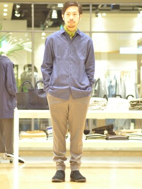 BSHOPみなとみらいスタッフさん（メンズ・174cm）の秋コーディネート