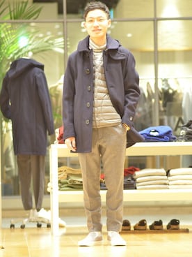BSHOPみなとみらいスタッフさん（メンズ・169cm）の秋コーディネート