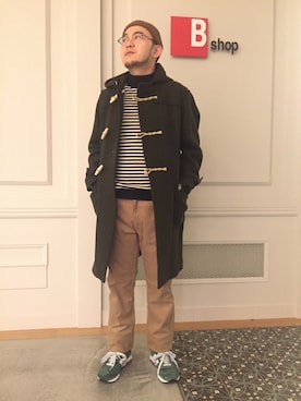 BSHOPみなとみらいスタッフさん（メンズ・160cm）の秋コーディネート