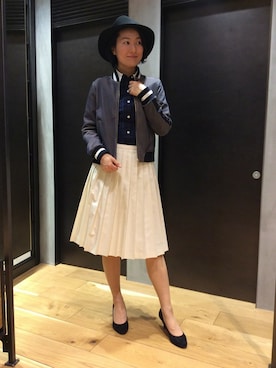 「FRED PERRY（フレッドペリー）のアイテム（ジャケット/アウター）」を使った、NAOさん（レディース・162cm）の冬コーディネート