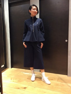 「FRED PERRY（フレッドペリー）のアイテム（ソックス/靴下）」を使った、NAOさん（レディース・162cm）の春コーディネート