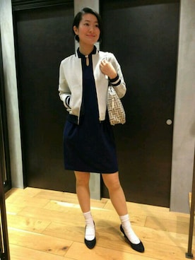 「FRED PERRY（フレッドペリー）のアイテム（ソックス/靴下）」を使った、NAOさん（レディース・162cm）の春コーディネート