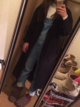 「HARE（ハレ）のアイテム（その他アウター）」を使った、はとぽっぽさん（レディース・158cm）の冬コーディネート