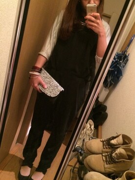 「A part by（アパートバイ）のアイテム（つなぎ/オールインワン）」を使った、はとぽっぽさん（レディース・158cm）の冬コーディネート