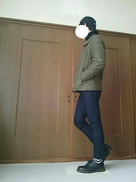 「靴下チラ見せ」｜「アイテム（ブルゾン）」を使った、sho.さん（メンズ・167cm）の秋コーディネート