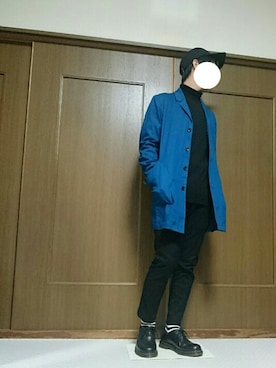 「靴下チラ見せ」｜「アイテム（チェスターコート）」を使った、sho.さん（メンズ・167cm）の秋コーディネート