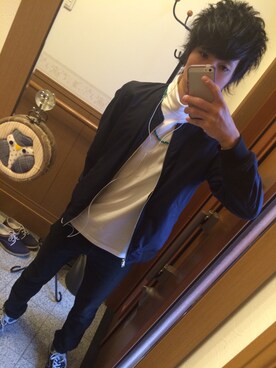 「HARE（ハレ）のアイテム（その他アウター）」を使った、みなみ。さん（メンズ・170cm）の秋コーディネート