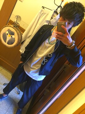 「HARE（ハレ）のアイテム（その他アウター）」を使った、みなみ。さん（メンズ・170cm）の春コーディネート