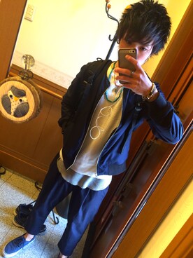 「HARE（ハレ）のアイテム（その他アウター）」を使った、みなみ。さん（メンズ・170cm）の春コーディネート