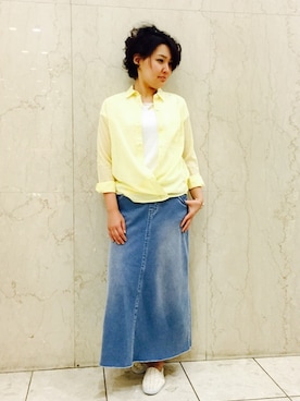 「Rinajour（リナジュール）のアイテム」を使った、みーちゃんさん（レディース・164cm）の春コーディネート