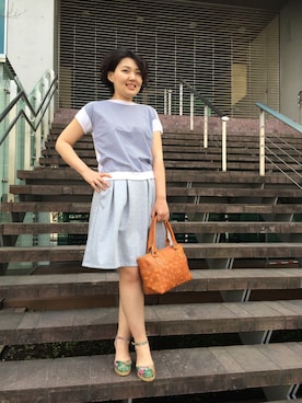 「Rinajour（リナジュール）のアイテム」を使った、みーちゃんさん（レディース・164cm）の春コーディネート