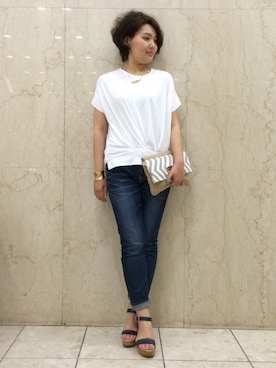 「Rinajour（リナジュール）のアイテム」を使った、みーちゃんさん（レディース・164cm）の春コーディネート