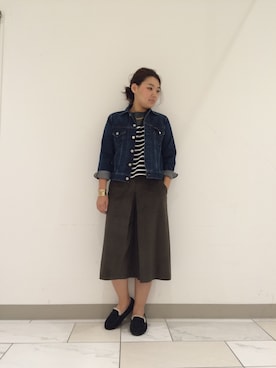 「キュロットパンツ」｜「アイテム（ジャケット/アウター）」を使った、みーちゃんさん（レディース・164cm）の秋コーディネート