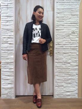 「SCOTCH & SODA（スコッチ アンド ソーダ）のアイテム（Tシャツ/カットソー）」を使った、みーちゃんさん（レディース・164cm）の秋コーディネート