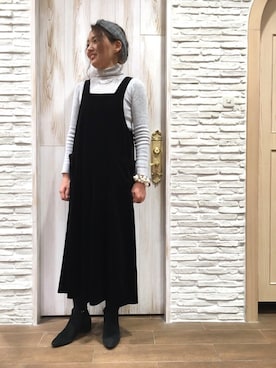 「uncut bound」｜「アイテム（オールインワン・サロペット）」を使った、みーちゃんさん（レディース・164cm）の秋コーディネート