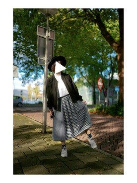 「MONKI（モンキ）のアイテム（帽子）」を使った、shunkoさん（レディース・163cm）の秋コーディネート