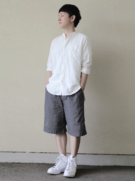 「confect（コンフォクト）のアイテム（パンツ）」を使った、motokikojoさん（メンズ・164cm）の夏コーディネート