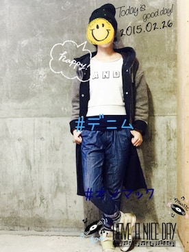 「zucca」｜「アイテム（その他アウター）」を使った、△▽優美▽△さん（レディース・163cm）の冬コーディネート
