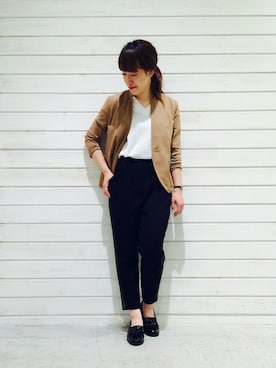 「リップ」｜「アイテム（ジャケット/アウター）」を使った、takahashi.さん（レディース・156cm）の秋コーディネート