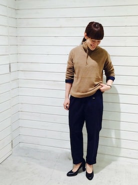「FIL DE FER（フィルデフェール）のアイテム（つなぎ/オールインワン）」を使った、takahashi.さん（レディース・156cm）の秋コーディネート