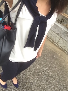 「アイテム（パンプス、ブルー系）」を使った、oyaさん（レディース・164cm）の夏コーディネート