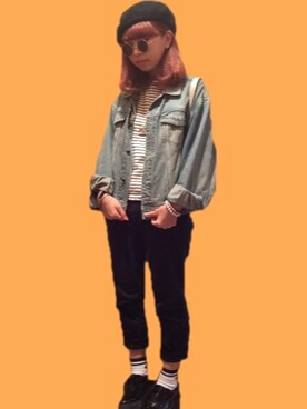 「GRL（グレイル）のアイテム（バックパック/リュック、ホワイト系）」を使った、ｙさん（レディース）の秋コーディネート