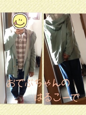 「B.L.U.E（ビーエルユーイー）のアイテム（その他アウター）」を使った、なぁさん（レディース・162cm）の春コーディネート