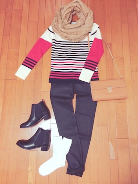 「フレンチカジュアル」｜natsumiさん（レディース・166cm）の冬コーディネート