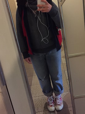 「アイテム（ダウンベスト、その他）」を使った、よしみーるさん（レディース・155cm）の冬コーディネート