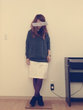 「アイテム（ブーティ）」を使った、Uさん（レディース・158cm・30代）の秋コーディネート