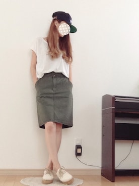 「Factor=（ファクターイコール）のアイテム（スカート）」を使った、Uさん（レディース・158cm）の夏コーディネート