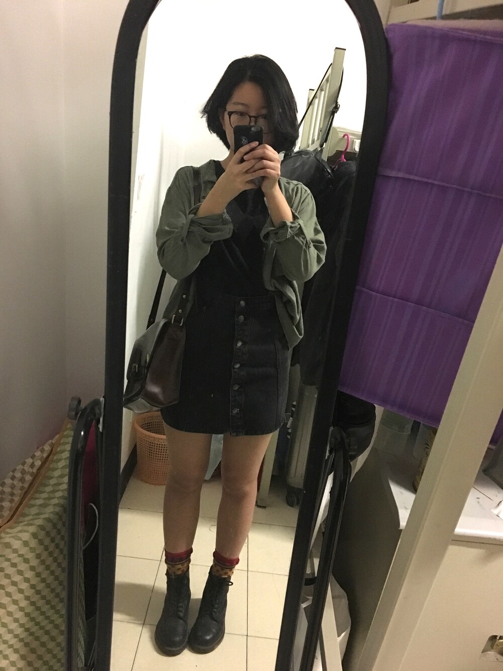 「H&Mのアイテム（ブルゾン、グリーン系）」を使った、zeroilandさん（レディース・168cm）の春コーディネートの1枚目の写真