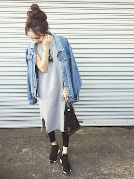 maoさんの「Ray-Ban RB2180F サングラス RB2180F49601/71（Ray-Ban）」を使ったコーディネート