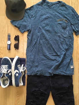 「H&M（エイチ・アンド・エム）のアイテム（サングラス）」を使った、🇺🇸SOTA🌴さん（メンズ・161cm）の秋コーディネート