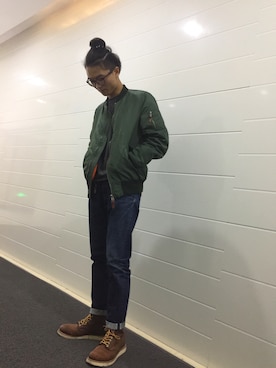 「TEDMAN（テッドマン）のアイテム」を使った、SimCさん（メンズ・178cm）の秋コーディネート