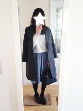 「DOUBLE NAME（ダブルネーム）のアイテム（その他アウター）」を使った、Uさん（レディース・173cm）の冬コーディネート