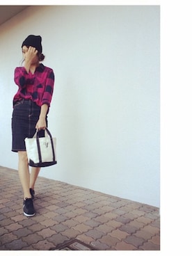 「aveil（アベイル）のアイテム（帽子）」を使った、ようこさん（レディース・164cm）の秋コーディネート