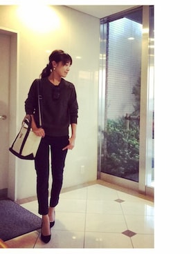 「クルーネックニット」｜ようこさん（レディース・164cm）の秋コーディネート