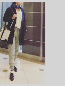 「アイテム（マウンテンパーカー、ブルー系）」を使った、ようこさん（レディース・164cm）の冬コーディネート