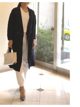 「マリン」｜「アイテム（トレンチコート）」を使った、ようこさん（レディース・164cm）の春コーディネート
