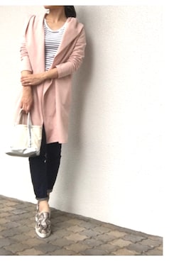 「NETSTAR（ネットスター）のアイテム（カーディガン/ボレロ）」を使った、ようこさん（レディース・164cm）の春コーディネート