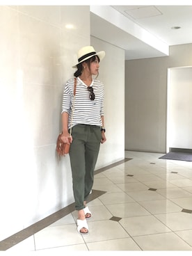 「ハットコーデ」｜ようこさん（レディース・164cm）の春コーディネート