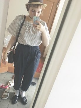 「HARE（ハレ）のアイテム（ソックス/靴下）」を使った、Y U M Eさん（レディース・171cm）の秋コーディネート