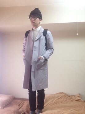 「URBAN RESEARCH（アーバンリサーチ）のアイテム（ノーカラージャケット）」を使った、Hirokiさん（メンズ・172cm）の秋コーディネート