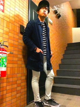「SEVENDAYS=SUNDAY（セブンデイズサンデイ）のアイテム（シューズ）」を使った、Hirokiさん（メンズ・172cm）の秋コーディネート