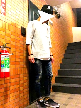 「SEVENDAYS=SUNDAY（セブンデイズサンデイ）のアイテム（シューズ）」を使った、Hirokiさん（メンズ・172cm）の秋コーディネート
