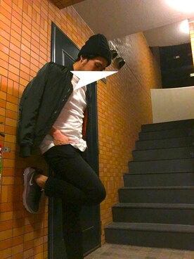 「SEVENDAYS=SUNDAY（セブンデイズサンデイ）のアイテム（シューズ）」を使った、Hirokiさん（メンズ・172cm）の秋コーディネート