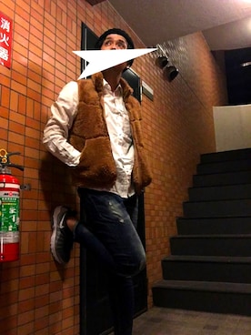 「SEVENDAYS=SUNDAY（セブンデイズサンデイ）のアイテム（シューズ）」を使った、Hirokiさん（メンズ・172cm）の秋コーディネート